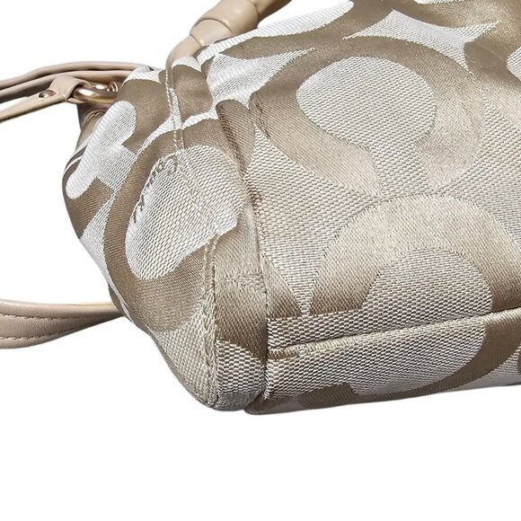 Coach Vintage Parker Op Art Canvas Leather Hobo Hippie Shoulder Bag COA - Picture 11 of 16